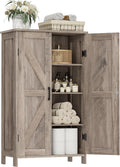 Homleke 43.3" H Farmhouse Bathroom Storage Cabinet with Adjustable Shelves