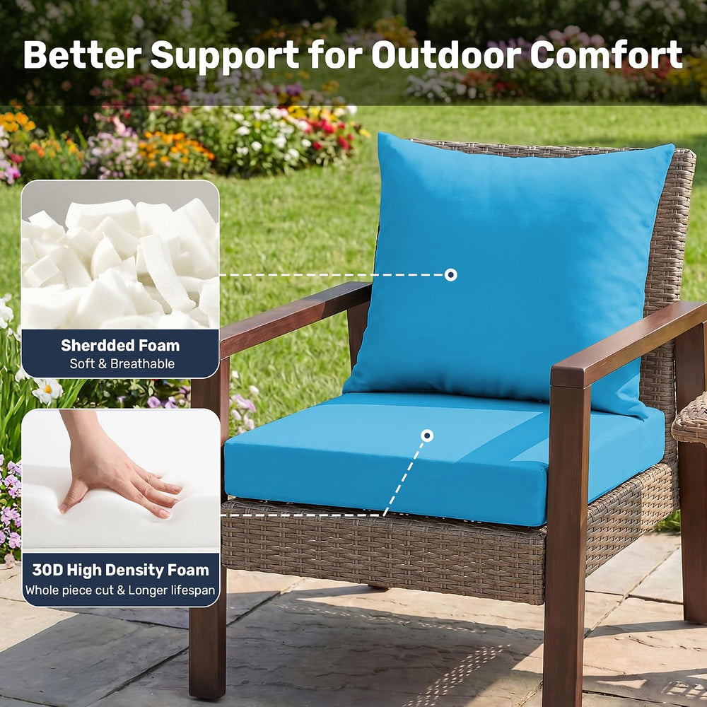 UNIKOME Outdoor Seat Cushions 19 X 19 Inch - Water-Resistant & Fade Resis...