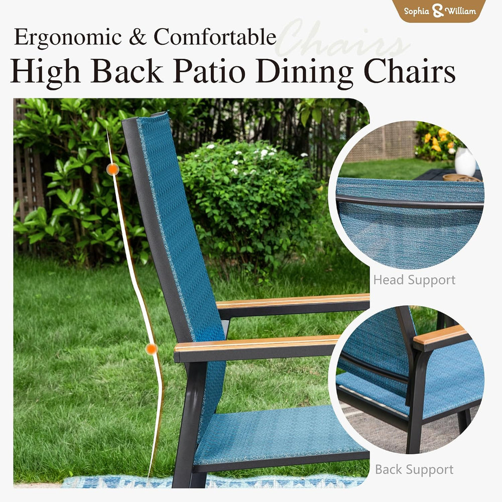Sophia & William Patio Dining Set w/Expandable Table & 8 Aluminum Chairs