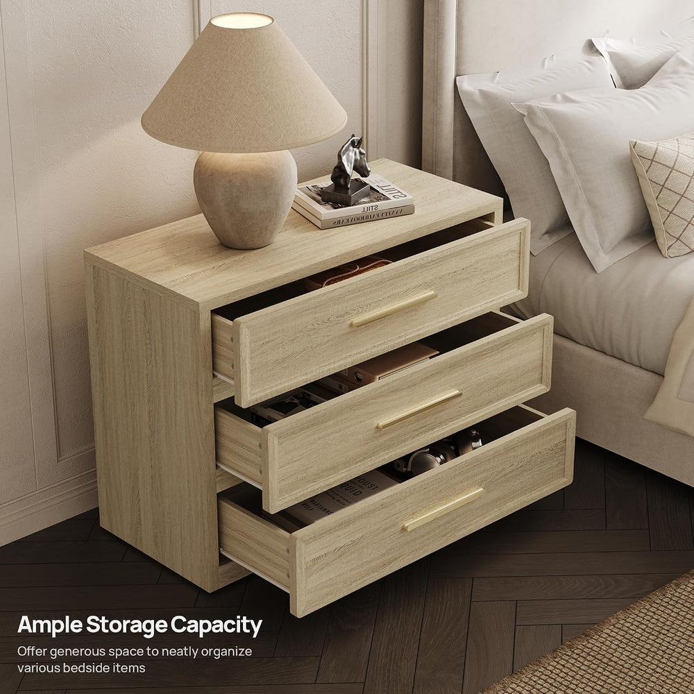SICOTAS Oversized Night Stand Set 2 for Bedroom 31.3" Bedside Table