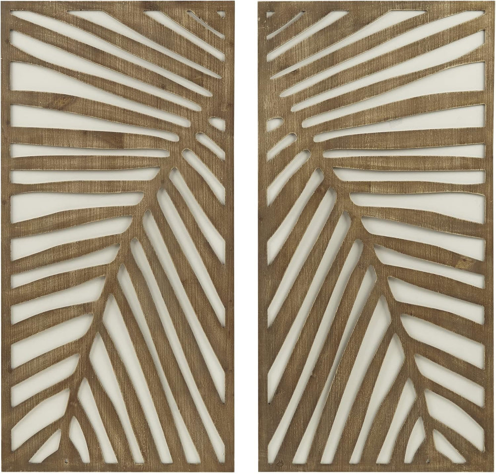 Madison Park Wall Décor for Living Room - Birch Palms Botanical Two-Tone, Hom...