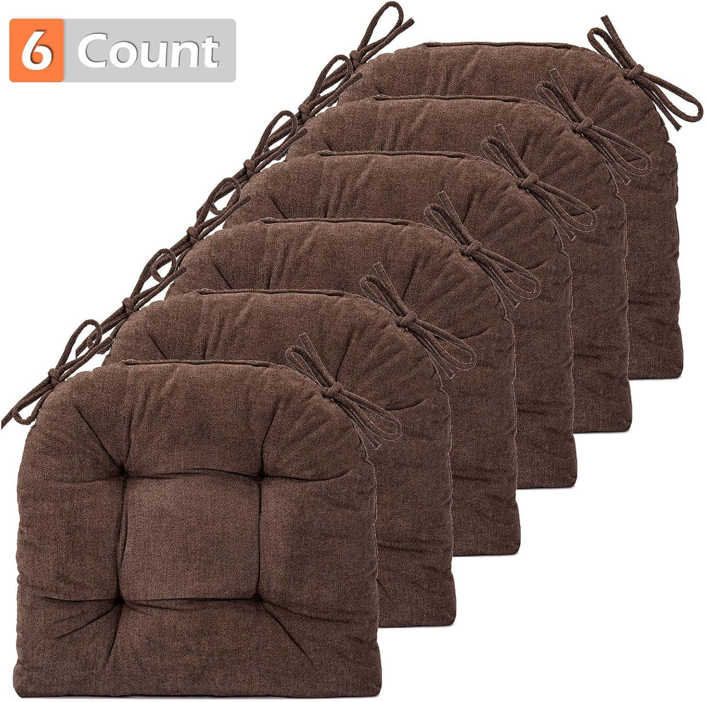 GYALAPERI Chair Cushions for Dining Chairs Set of 6, Tufted Chair Pads