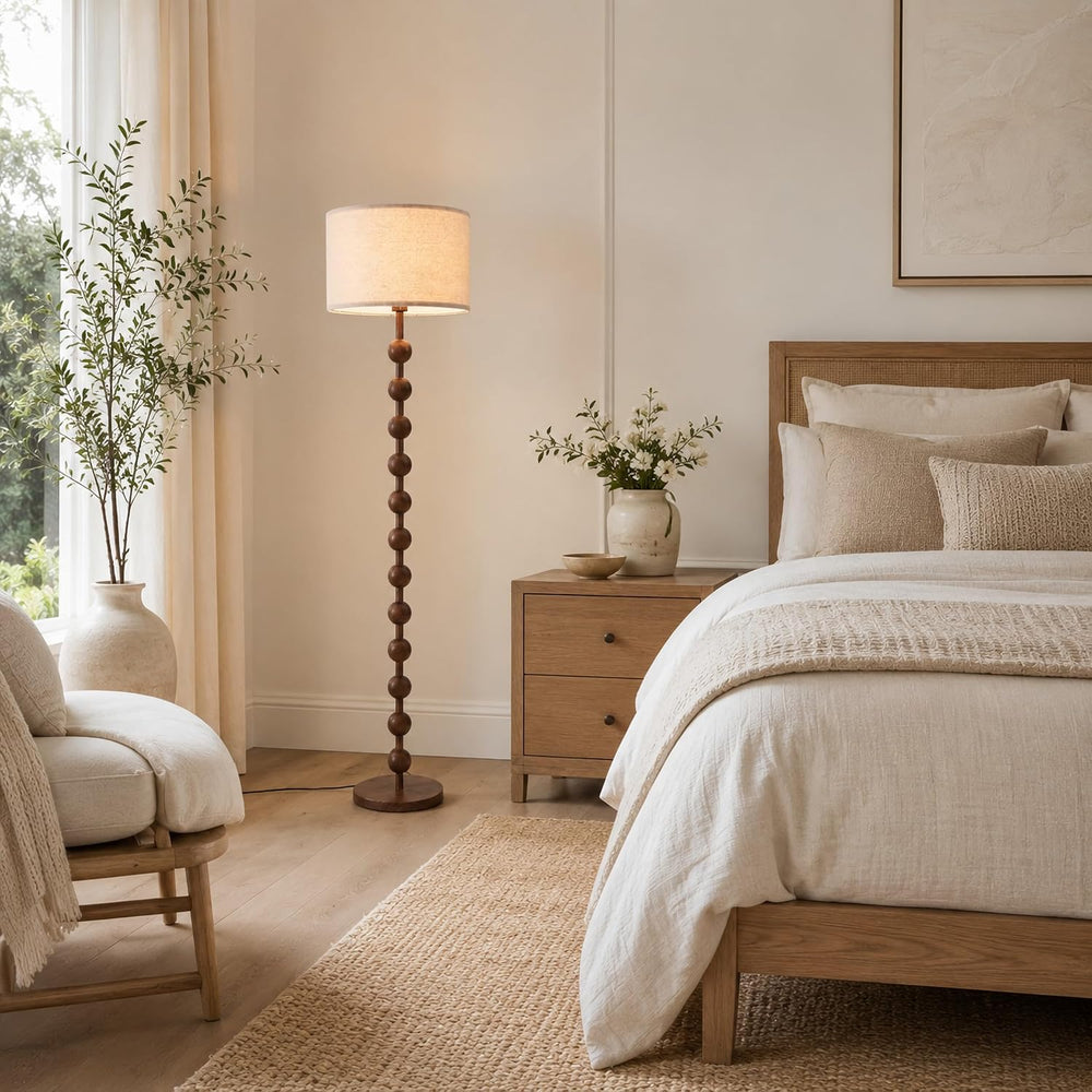 Fetason 63" Modern Farmhouse Remote Control Dimmable Floor Lamp