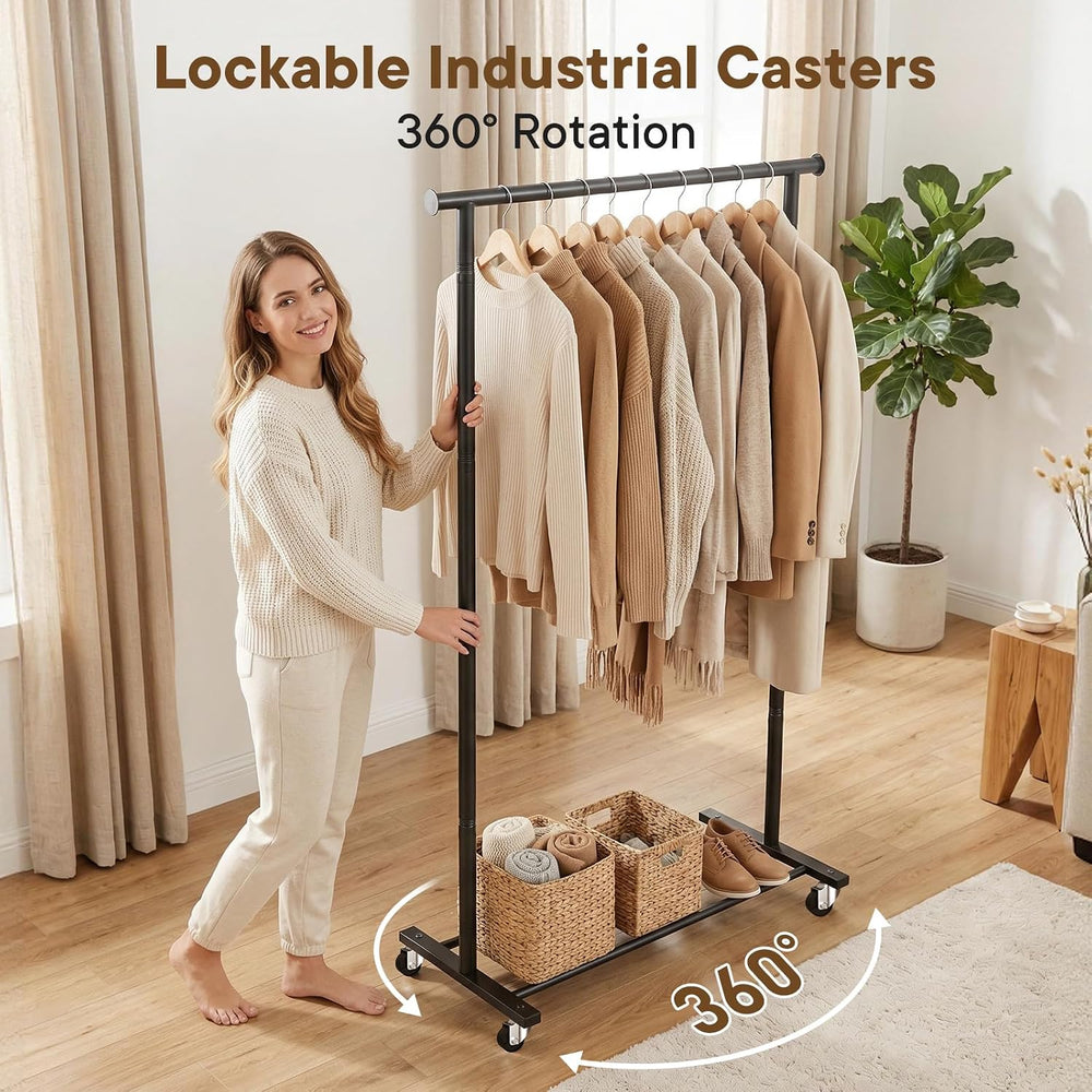 Clothes Rack, Clothing Rack for Hanging Clothes, Rolling Clothes Garmen Rack ...