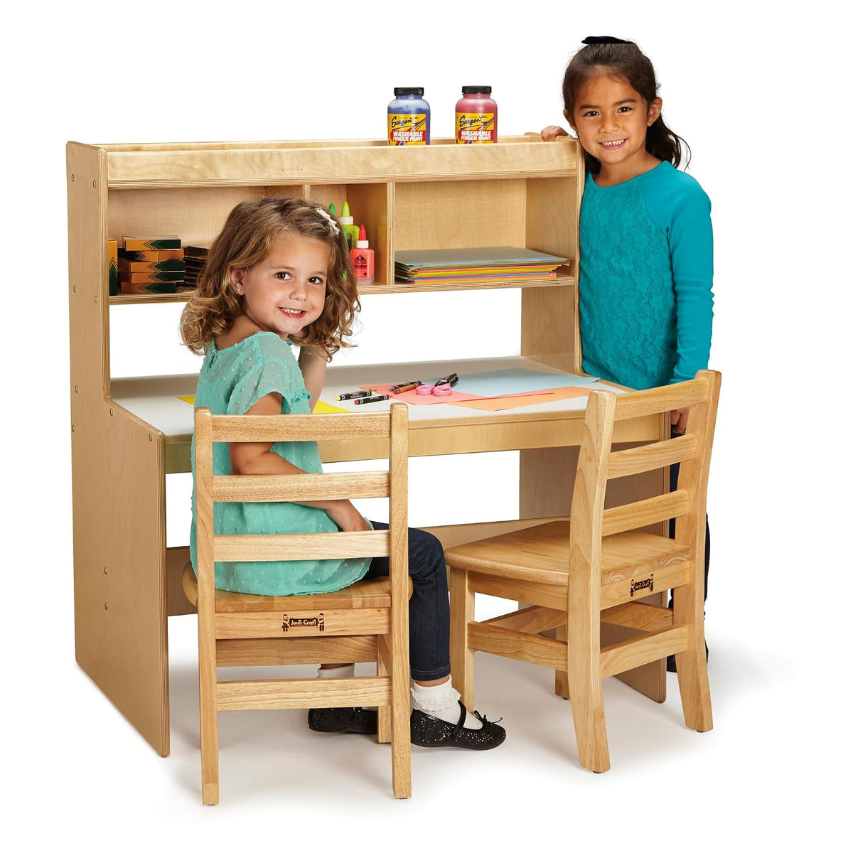 Jonti-Craft Dual Writing Desk,Gold