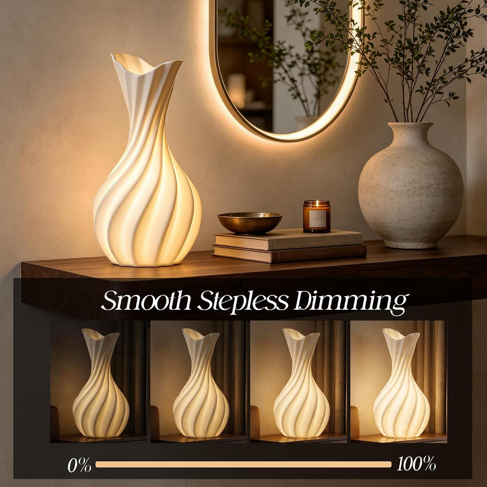 Hamucd Modern Ceramic Decorative Table Lamp for Bedroom Living Room-Vela