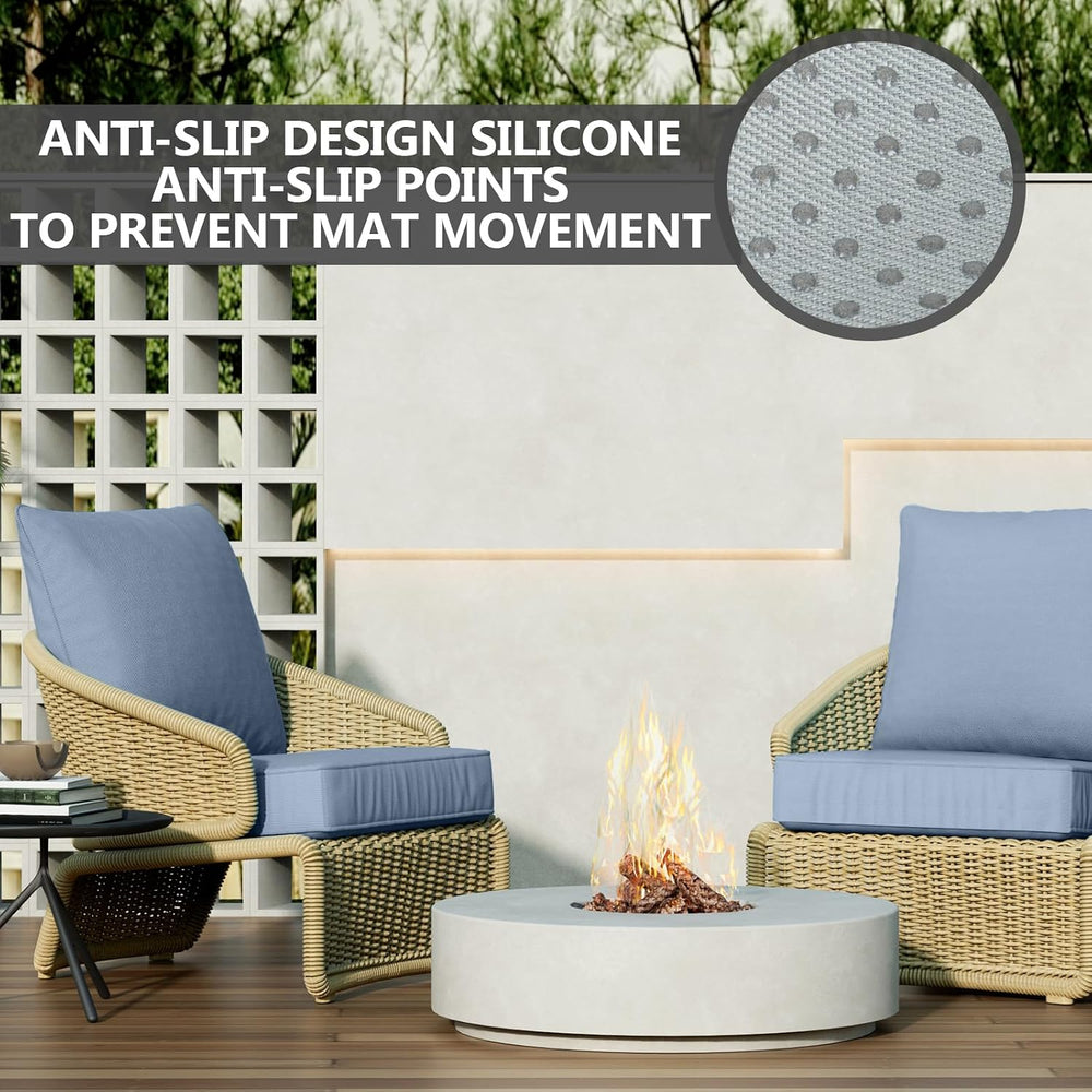 22" x 22" x 6" Outdoor Deep Seat Cushions Set - 6 Set Waterpro...