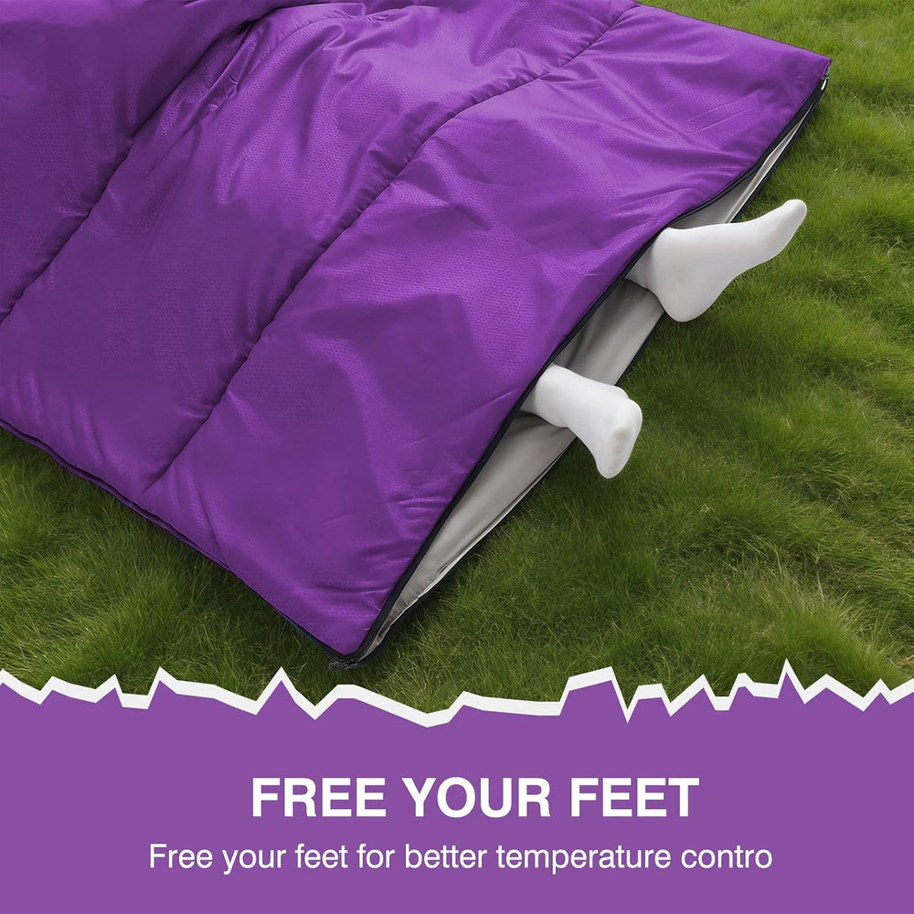 XXL Sleeping Bag for Adults Lightweight 41-59℉, 3-4 Season Waterproof Camping...