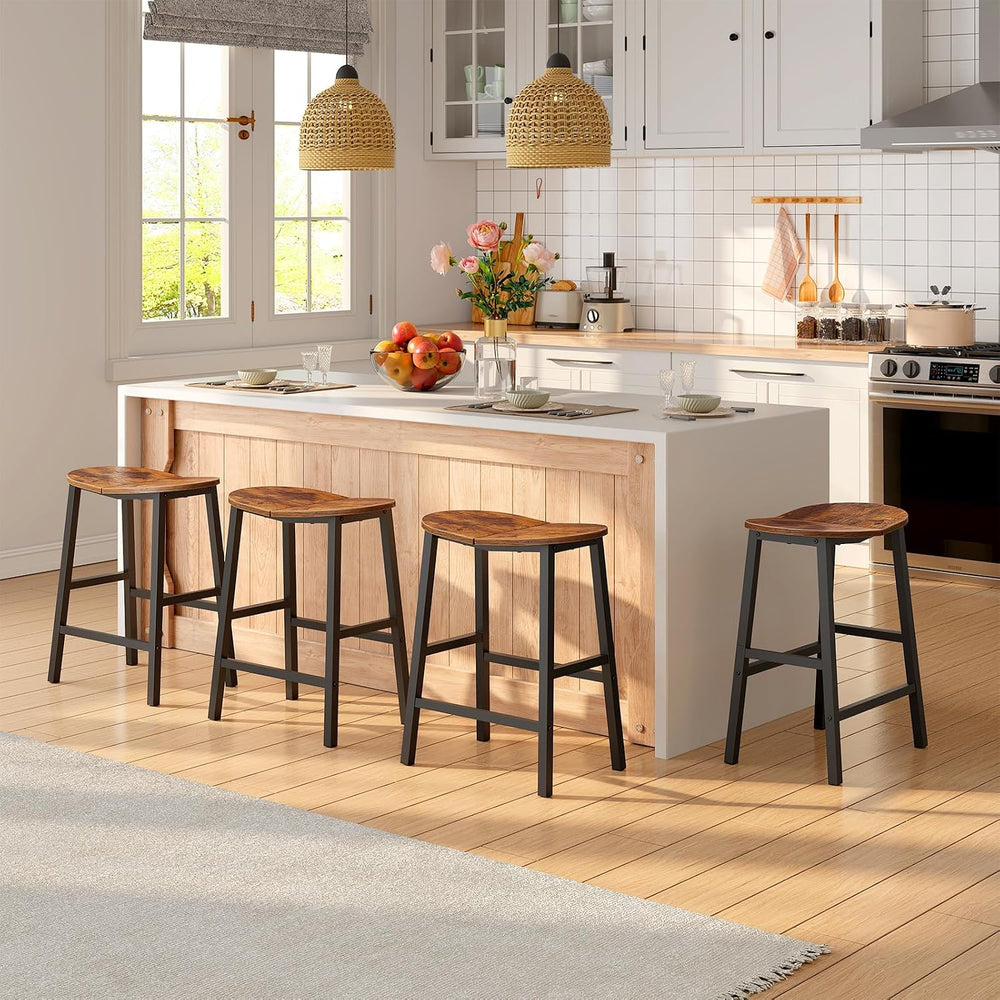 HOOBRO Bar Stools Set of 2, Counter Height Bar Stools, 23.6 Inch Barstools fo...