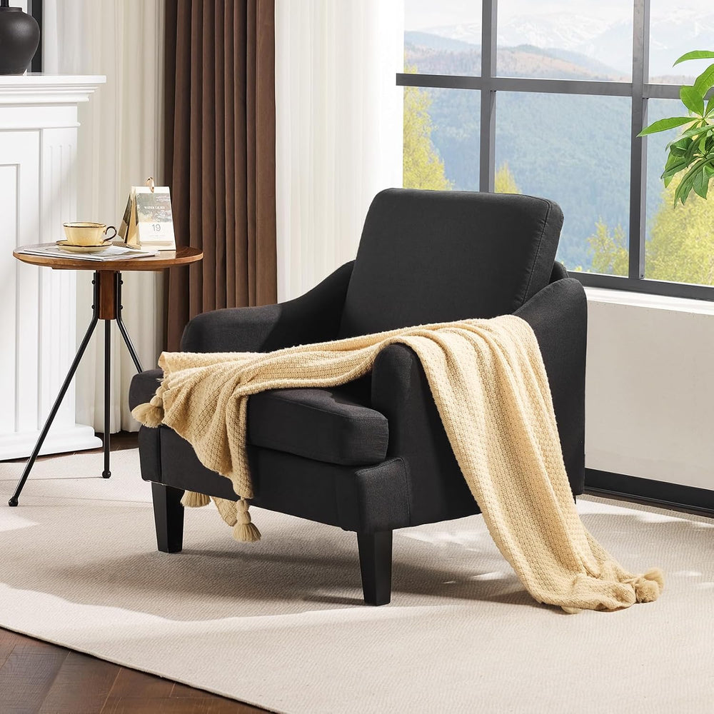 VINGLI Accent Chair, Small Cozy Upholstered Armchair, Compact Reading Chair