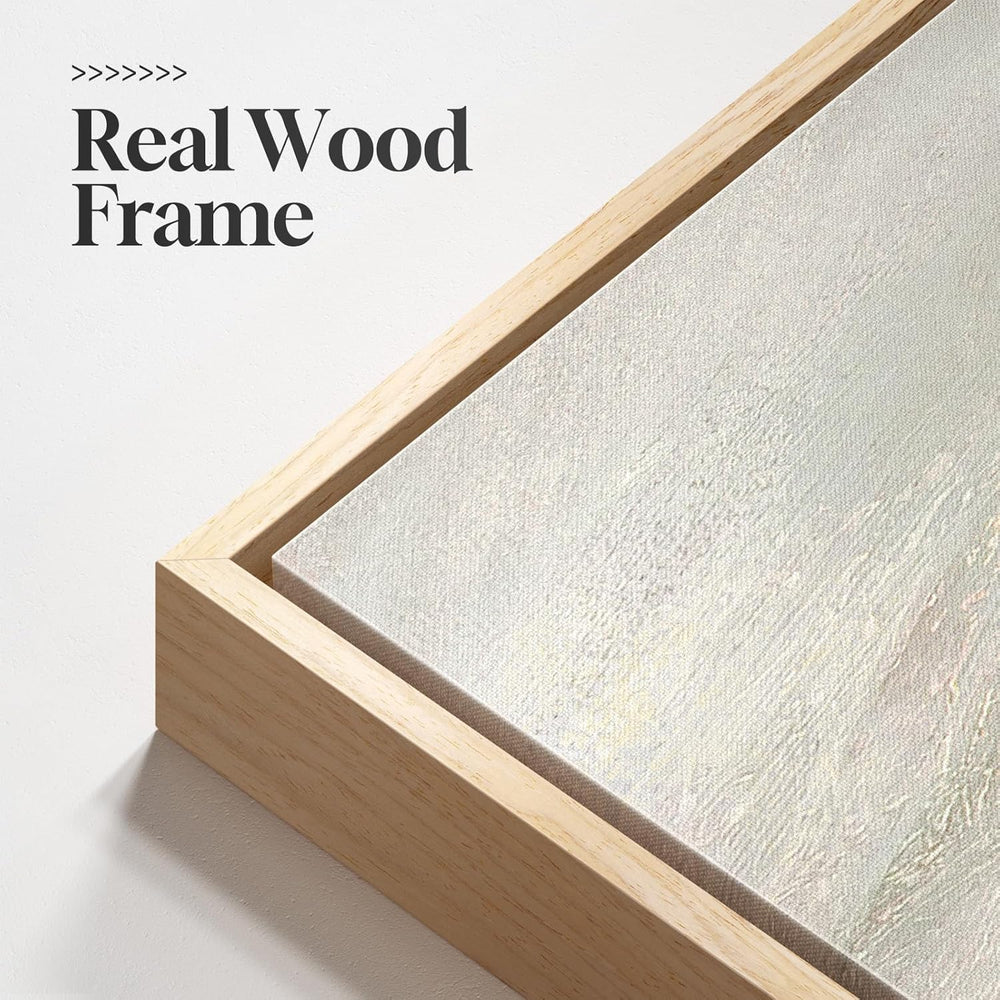 Large Framed Sage Green Abstract Landscape Wall Art for Living Room, 24x36