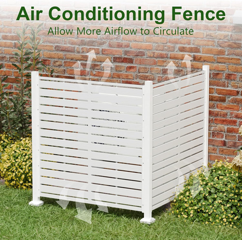 AC Fence for Outside Unit, 38" W X 39" H Trash Can Enclosure, Pool ...