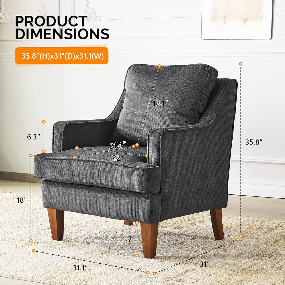 VINLI High Back Accent Chairs Set of 2, Armchair for Living Room, Entryway
