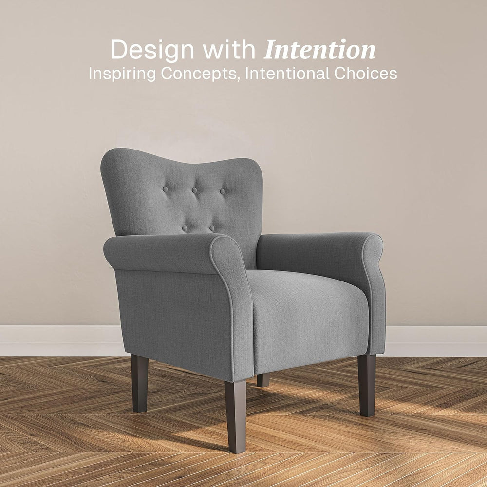 BELLEZE Modern Accent Chair, High Back Armchair, Upholstered Wingback Side Ch...