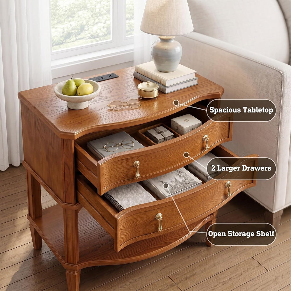 27.5" Wide Extra Large with Nightstand Set of 2 Charging Station & O...