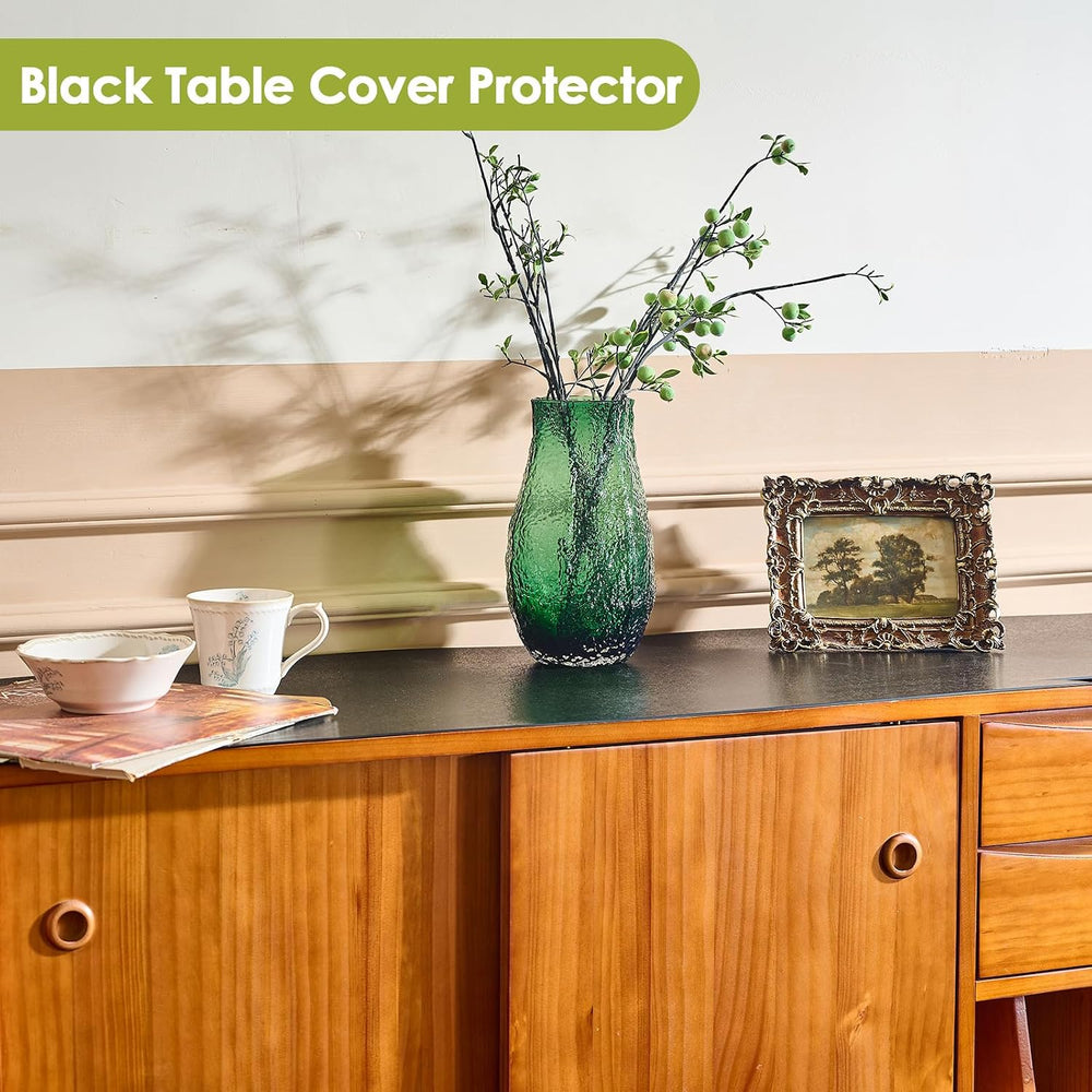 Black Table Cover Protector 60x36'', Waterproof 1.5mm Thick PVC Table...