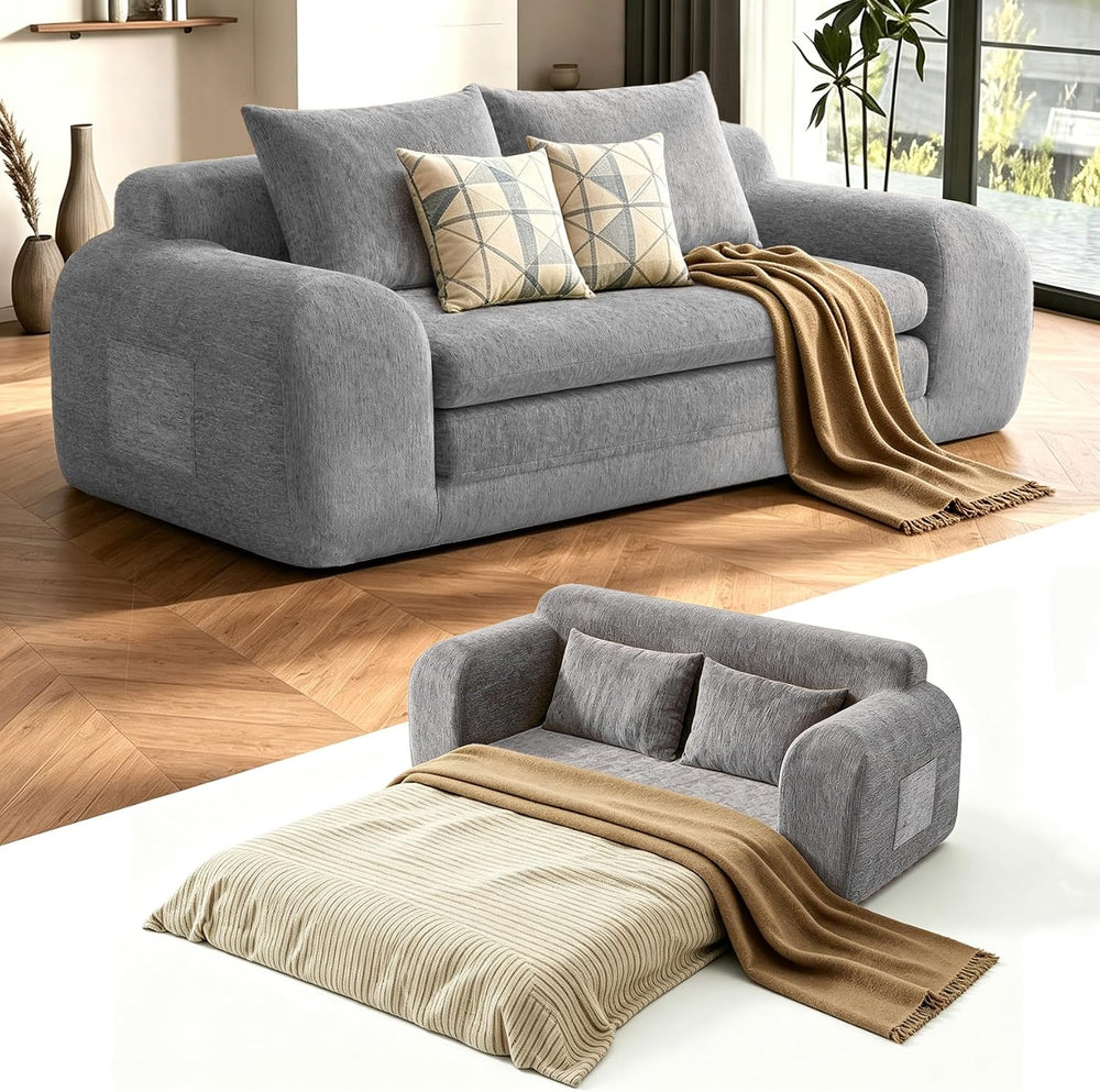 Fold Out Chair Bed, Folding Sofa Bed, 2 in 1 Convertible Sleeper Chair Bed fo...