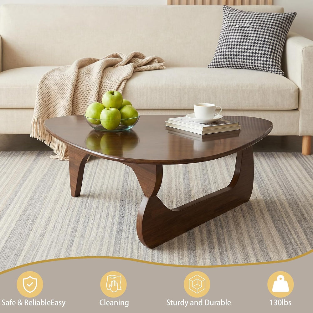 39" Coffee Table for Living Room Mid Century Modern Center Table with So...