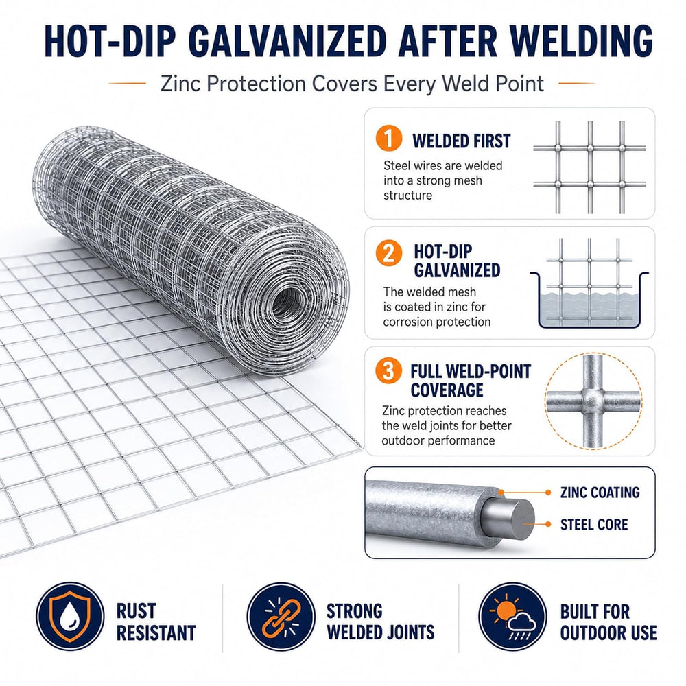 Welded Wire Mesh Fence 4ft x 50ft 2"x4" 15 Gauge Galvanized Wire Fe...