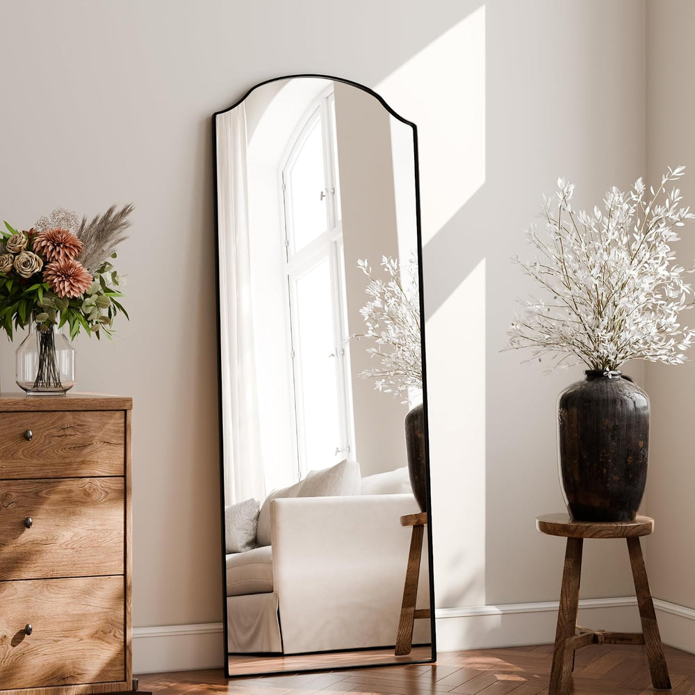 BEAUTYPEAK 65"x24" Full Length Mirror with Unique Arched Design