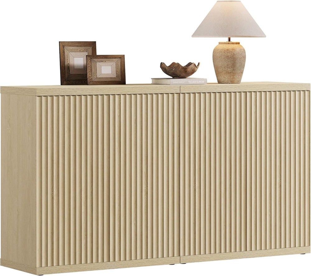 SICOTAS Buffet Cabinet with Storage Sideboard Cabinet with Doors & Shelves
