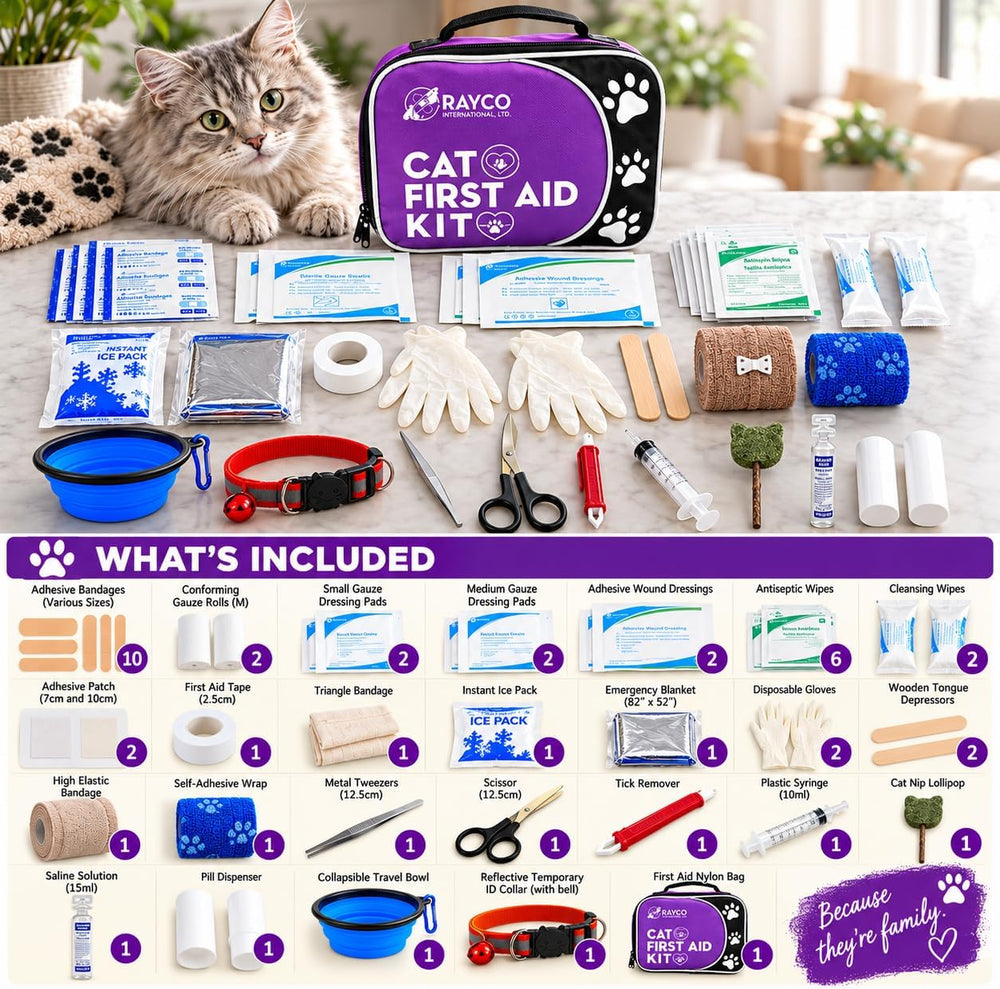 Pet First Aid Kit for Cats & Kittens – Compact Emergency Kit for Cat Owne...
