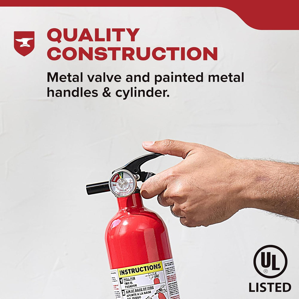 Kidde Fire Extinguisher for Home, 1-A:10-B:C, Dry Chemical Extinguisher, Red,...