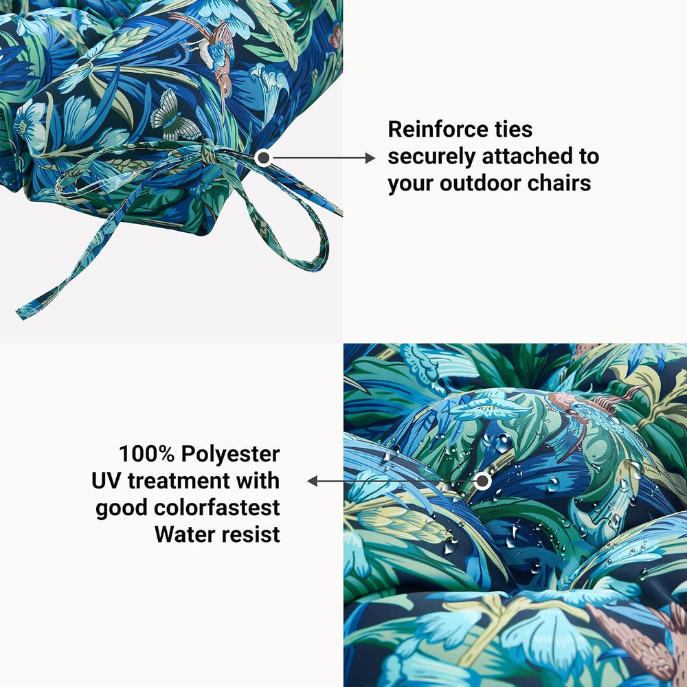 ARTPLAN 44x21 Outdoor High Back Adirondack Patio Cushion 4 Pack,Floral