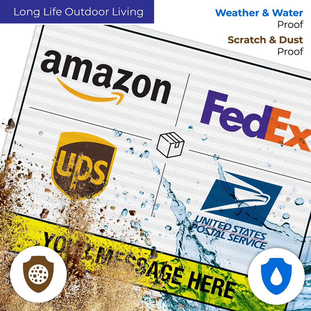 Package Delivery Custom Sign, 24x30 Inches, 3M EGP Reflective .080