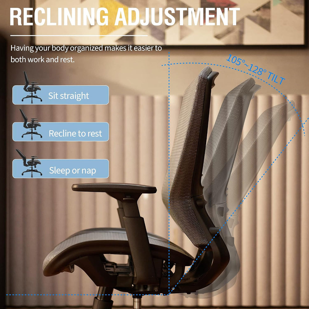 Ergonomic Mesh Office Chair,Comfy Computer Desk Chair - BIFMA 5.1 Certified C...