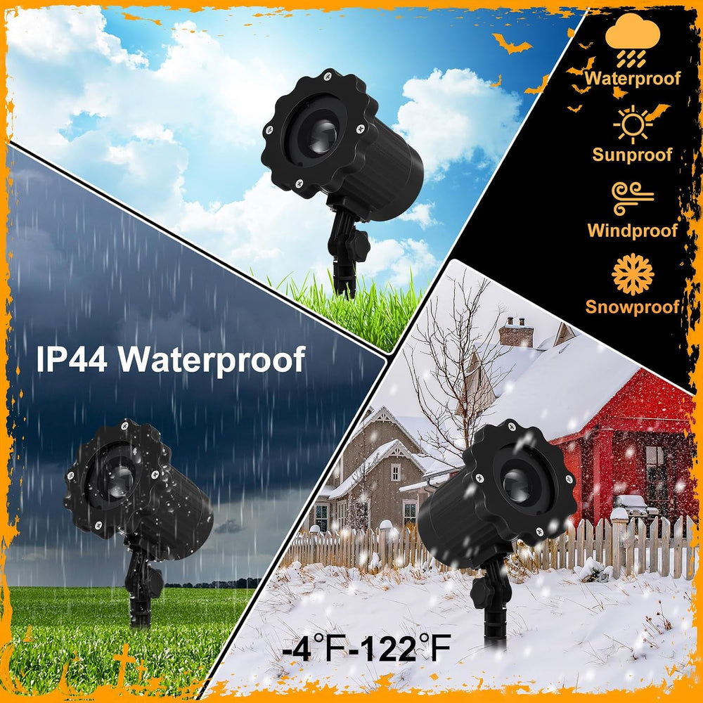 Treela Halloween Projector Light Outdoor Witches and Cauldron Decoration