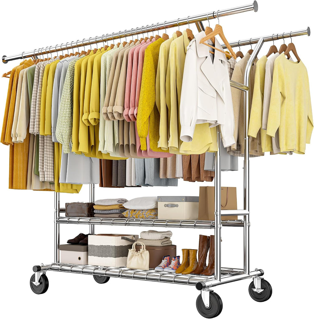 Raybee Heavy Duty Clothes Rack Clothing Racks for Hanging Clothes
