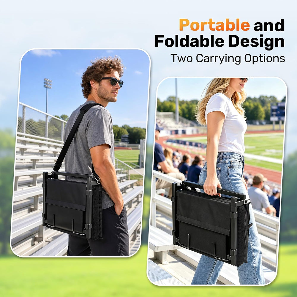 Stadium Seats for Bleachers, Bleacher Chairs with Back Support and Cushion