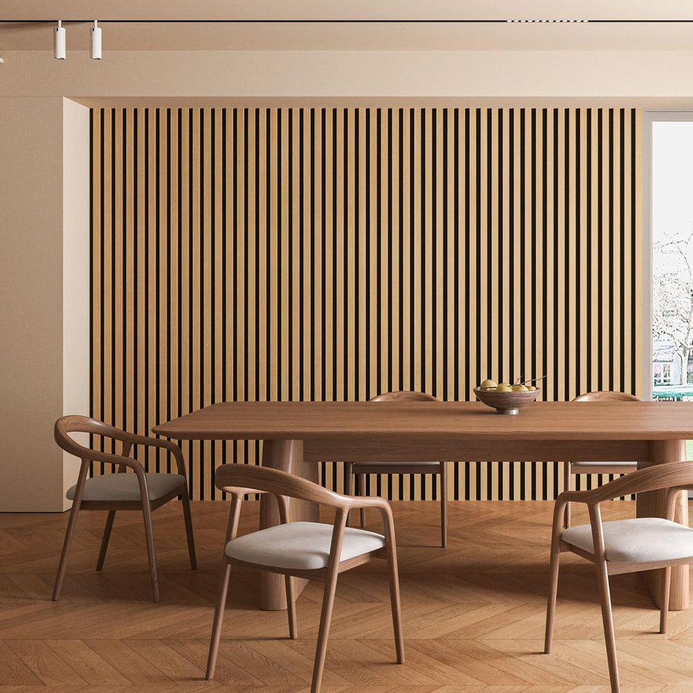 Art3d Acoustic Wood Slat Panels 94.5"x24", 2-Pack, 31sq.ft, Teak