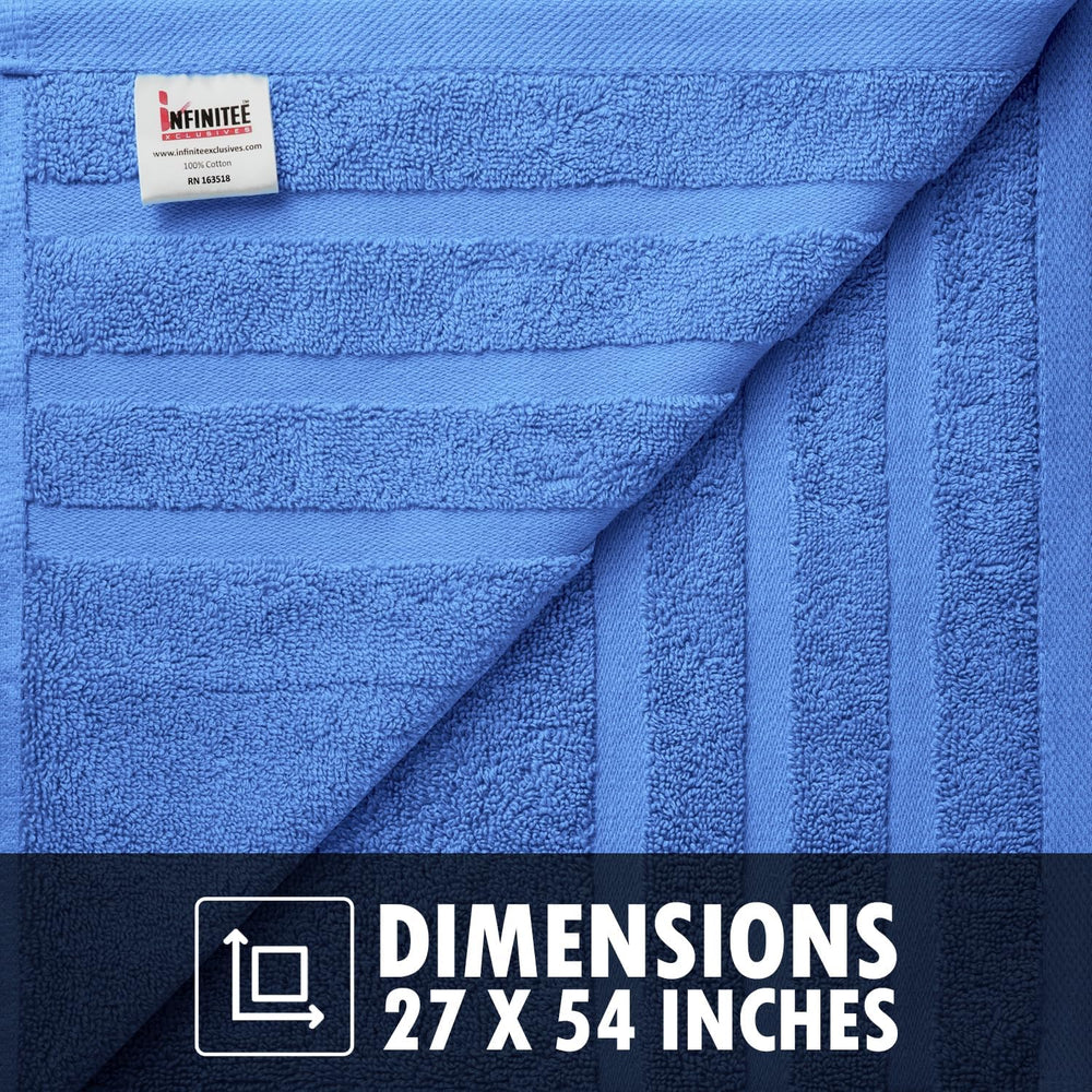 Infinitee Xclusives 100% Ring-Spun Cotton Bath Towels for Bathroom - Pack 2