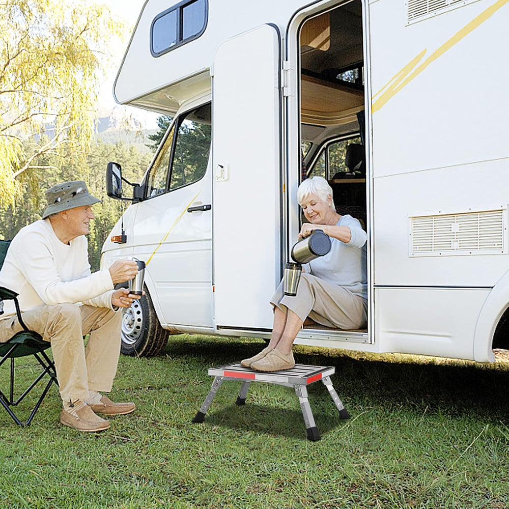 Yagud Safety RV Steps, Non-Slip Folding Adjustable Step Stool