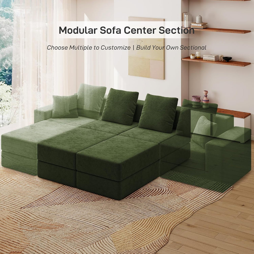 Living&Giving Cloud Sectional Couch for Living Room, Modular Boneless Cou...