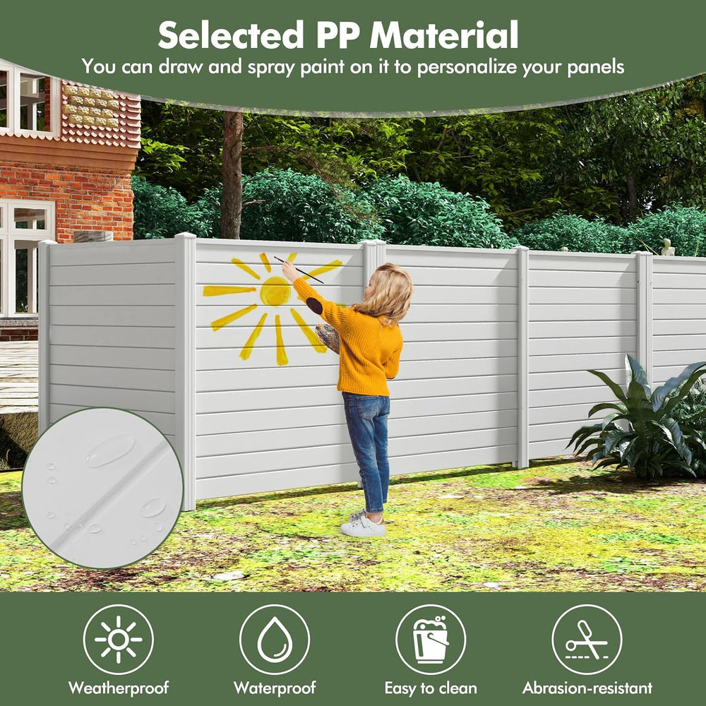 GIANTEX No-Dig Air Conditioner Fence, 4 Panels, 48''W x 48''H...