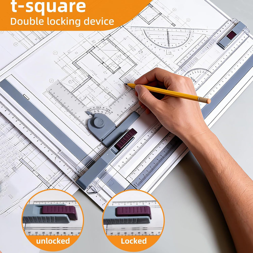 A3 Drawing Board Drafting Table Multifunctional Drawing Board Table with Clea...