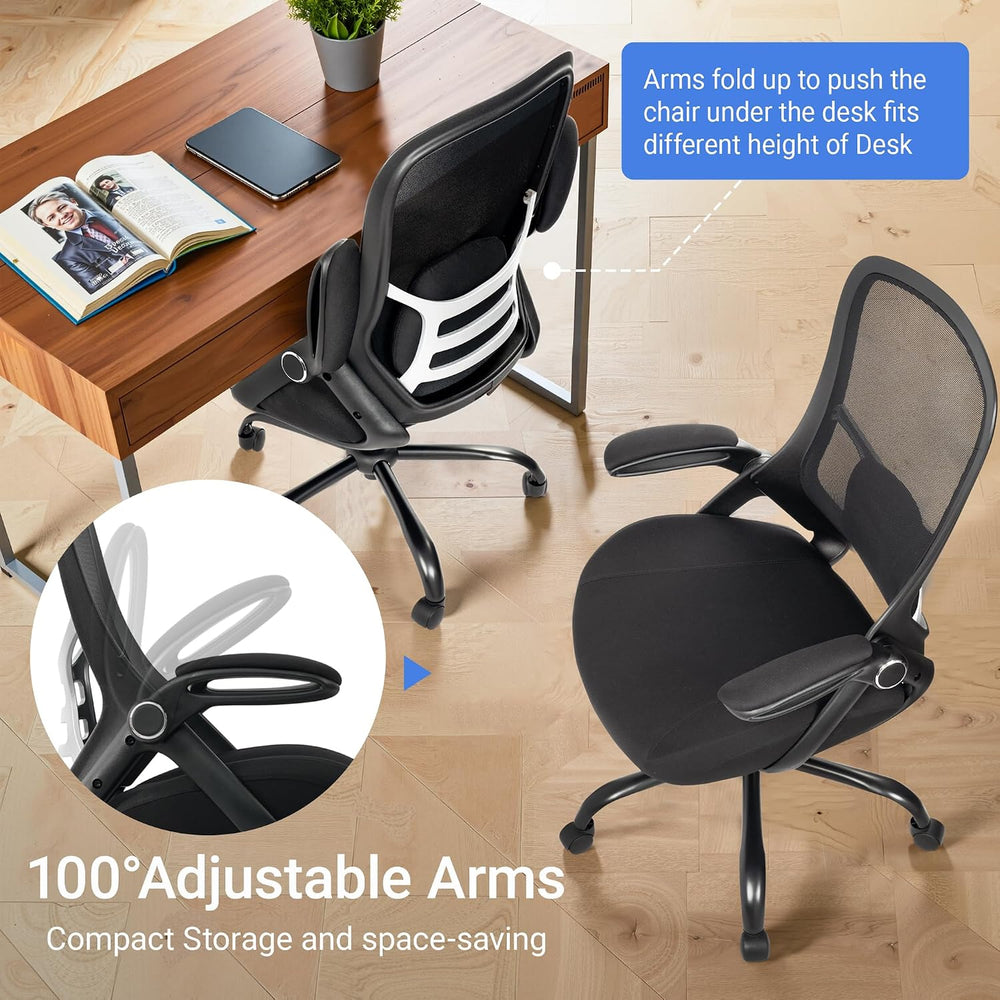 HYLONE 400lb Office Chair Big and Tall,Desk Chair with Lumbar Support,Black