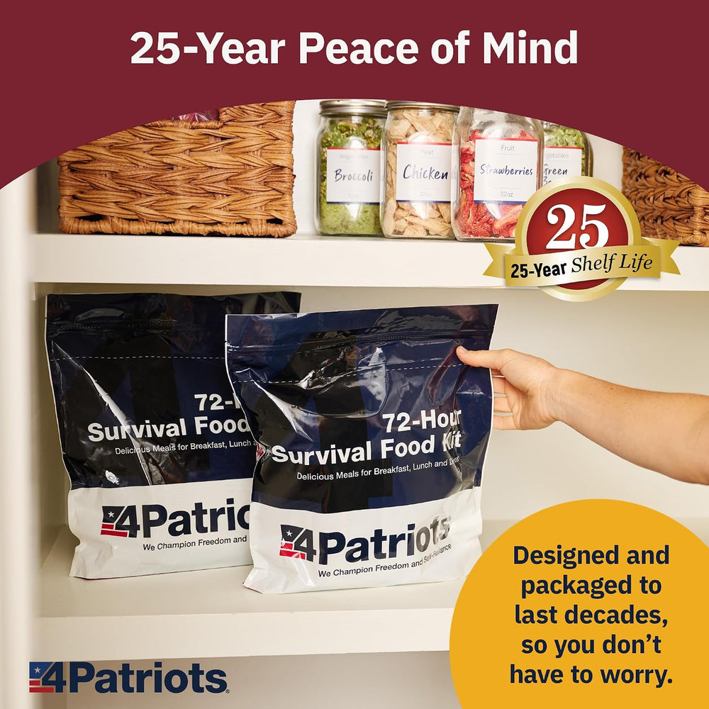 4Patriots 72-Hour Survival Food Kit: Emergency Food Supply Designed to Last 2...