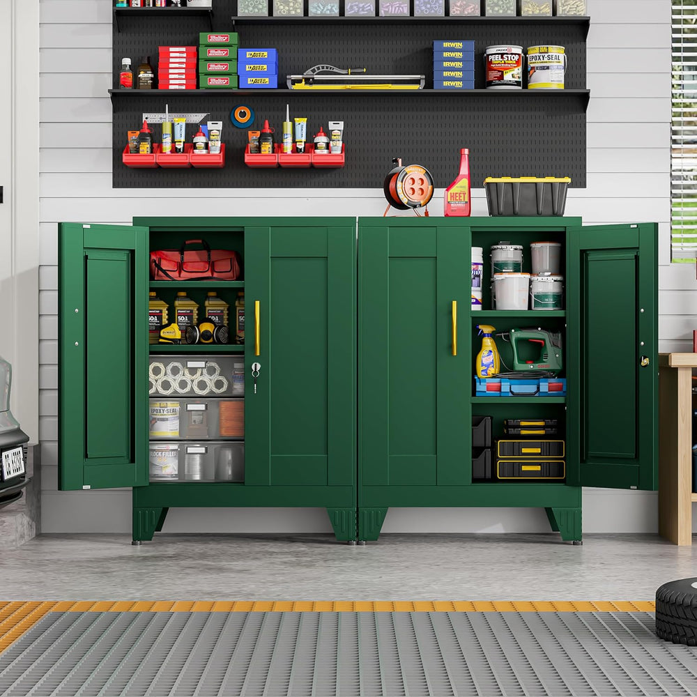 GAIOUS Metal Pantry Cabinet (Two Units), Sideboard Buffet Storage Cabient
