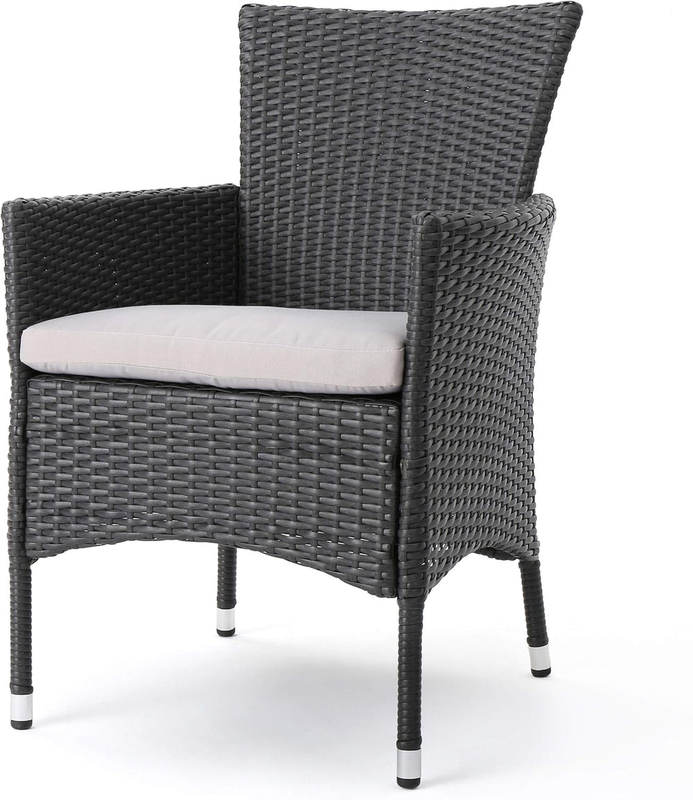 GDFStudio Christopher Knight Home Malta KD PE Wicker Dining Chairs, 2-Pcs Set...