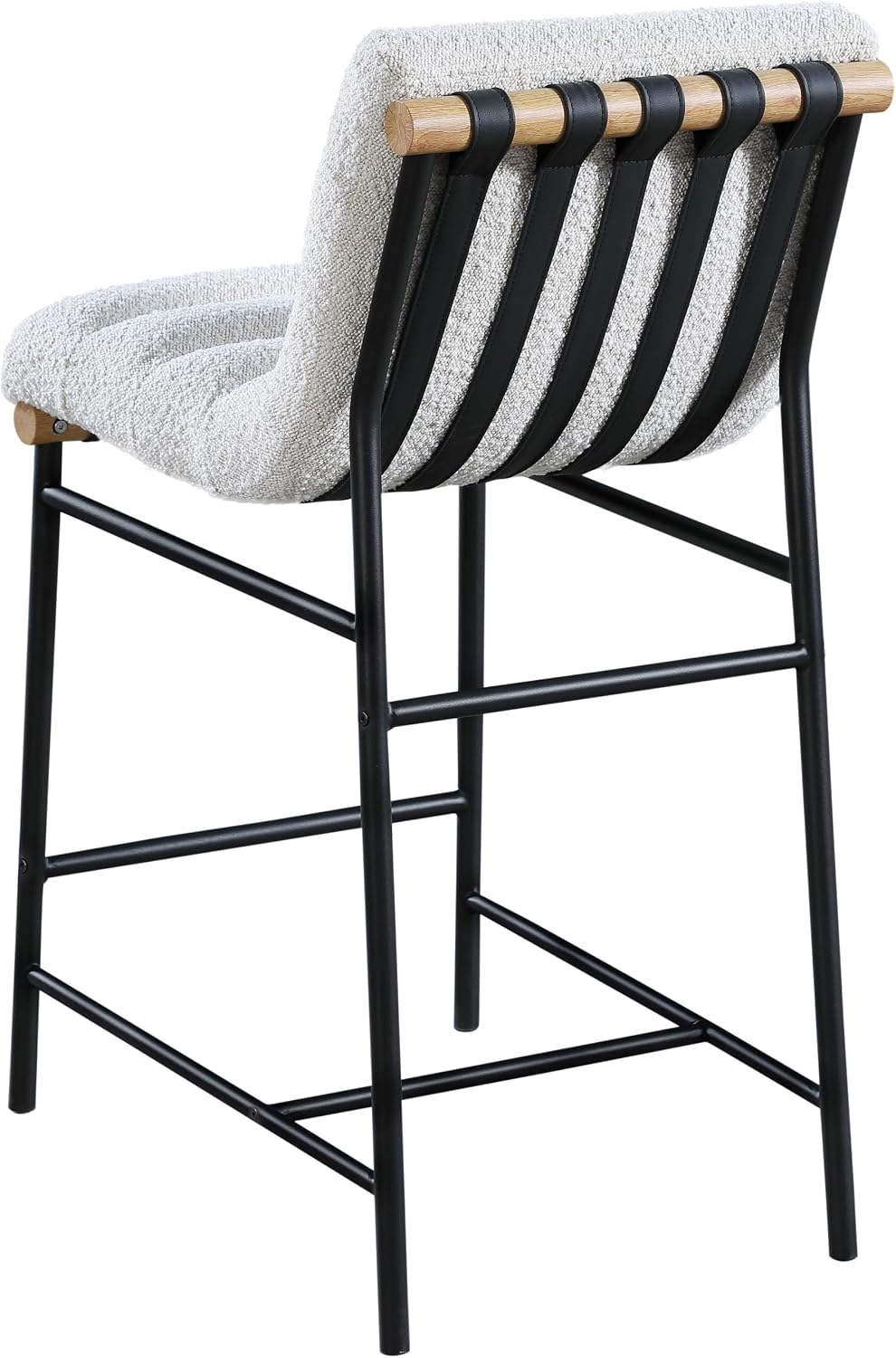 Meridian Furniture 857Cream-C Burke Collection Modern | Contemporary Boucle F...