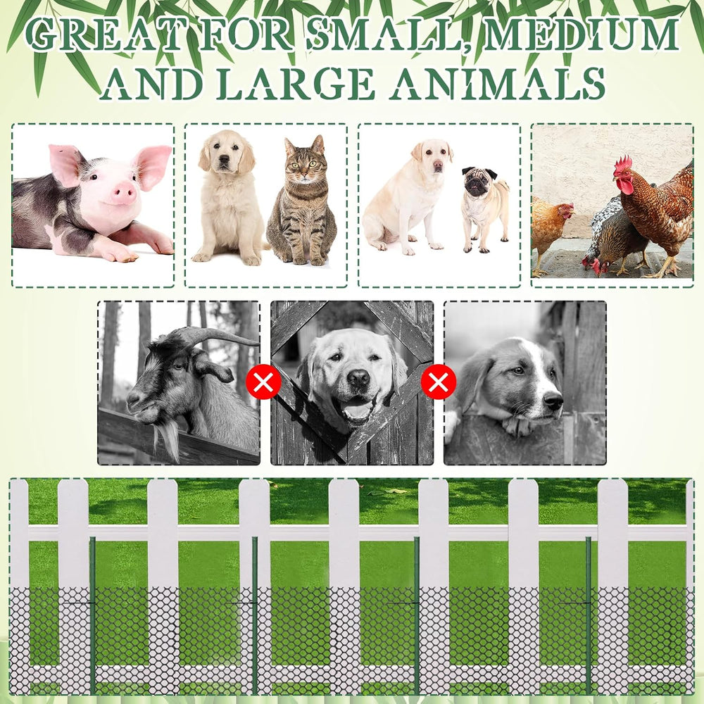 Marsui Animal Barrier Fence 12in x 33ft No Dig Garden Fence Mesh Fencing with...