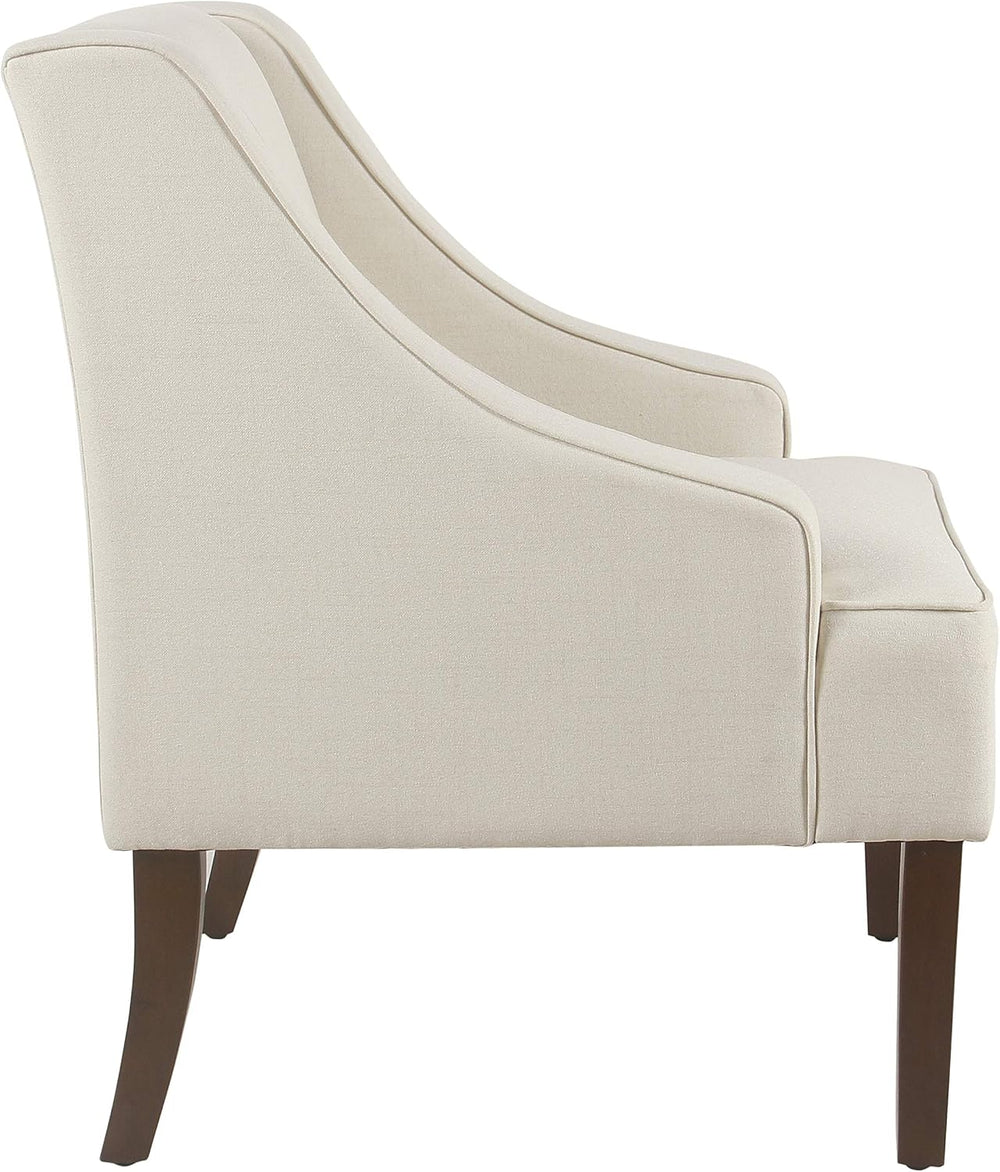 HomePop Classic Swoop Arm Accent Chair - Warm Ivory