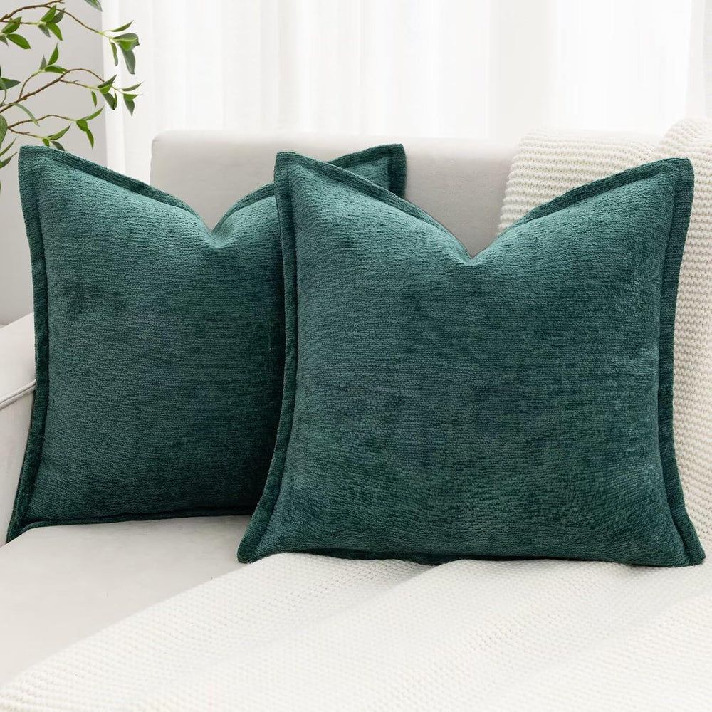 Decorative Throw Pillow Covers 22x22 Chenille Boho Pillowcase