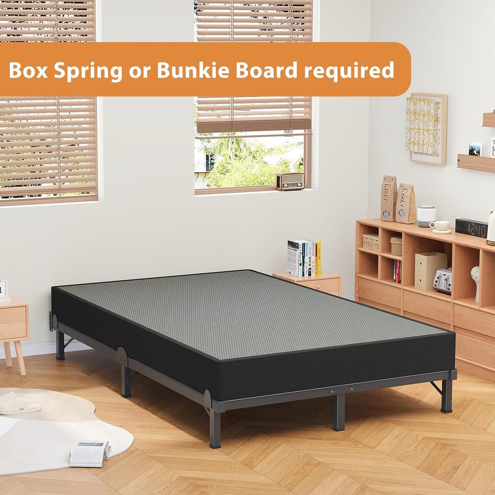 MAF Metal Bed Frame King 8 Inches for Box Spring, 9-Legs Support Basics