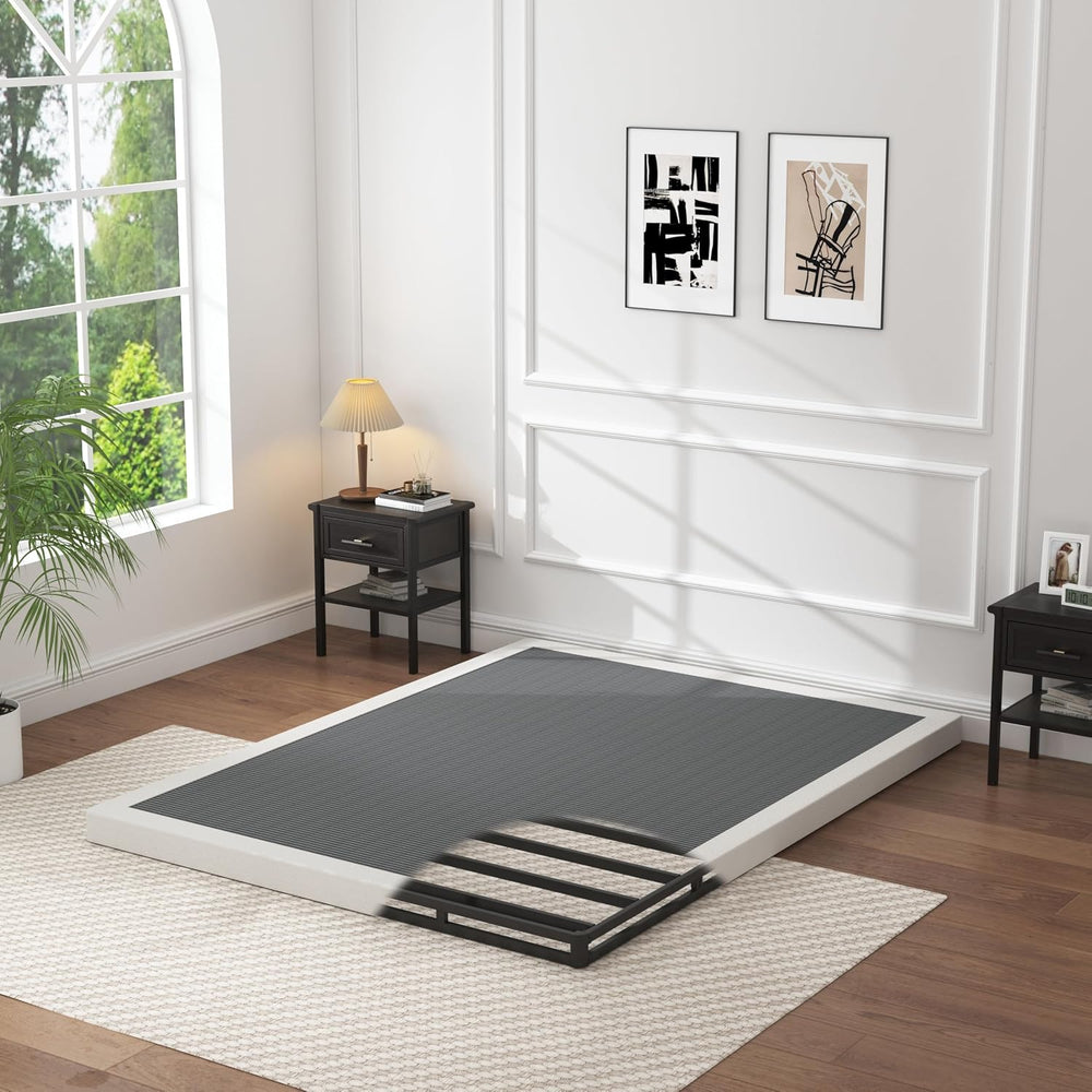 OSASET Low Profile Box Spring King - 3 Inch Box Spring King Heavy Duty Bed Fo...