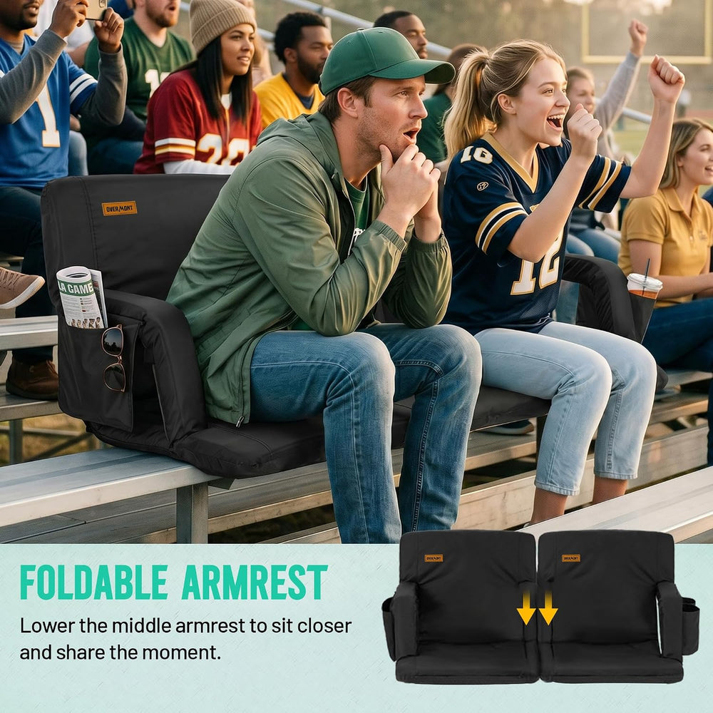 Overmont Stadium Seats with Back Support, Padded Bleacher Seat Cushion
